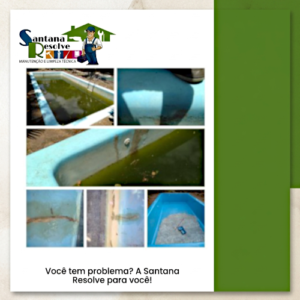 Manutenção de piscina e higienização de caixa d'água pela Santana Resolve em Porto Alegre